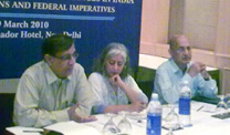 Elected officials, civil servants, civil society leaders help design Forum learning program at a workshop in Pakistan.
