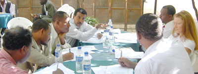 Photo: Participants exchange ideas at the workshop in Ethiopia.